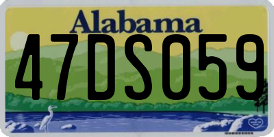 AL license plate 47DS059