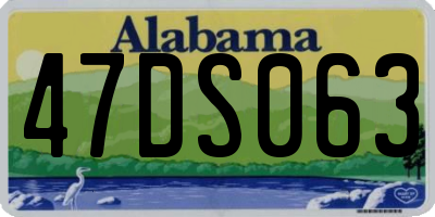 AL license plate 47DS063