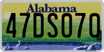 AL license plate 47DS070