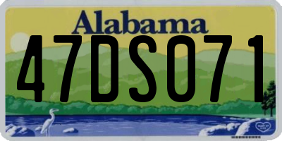 AL license plate 47DS071