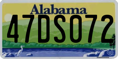 AL license plate 47DS072