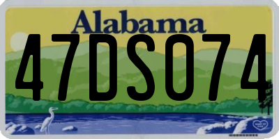 AL license plate 47DS074