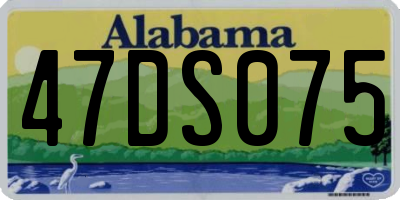 AL license plate 47DS075