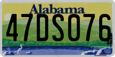 AL license plate 47DS076