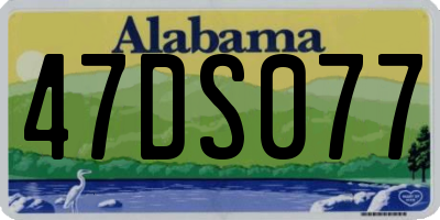 AL license plate 47DS077
