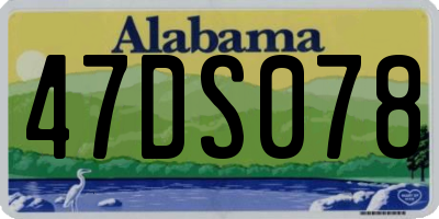 AL license plate 47DS078