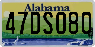 AL license plate 47DS080