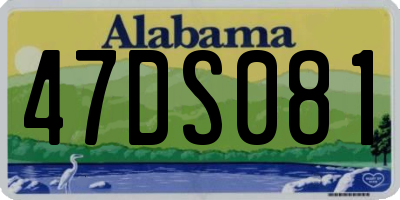 AL license plate 47DS081