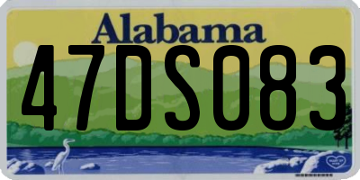 AL license plate 47DS083