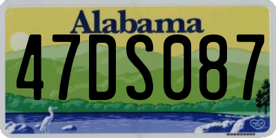 AL license plate 47DS087