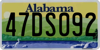 AL license plate 47DS092