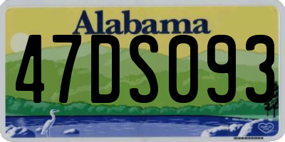 AL license plate 47DS093