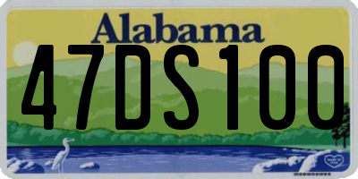 AL license plate 47DS100