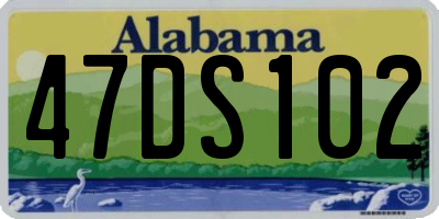 AL license plate 47DS102