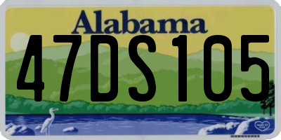 AL license plate 47DS105