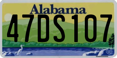 AL license plate 47DS107