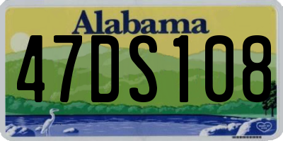 AL license plate 47DS108