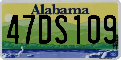 AL license plate 47DS109