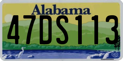 AL license plate 47DS113