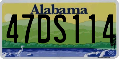 AL license plate 47DS114