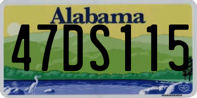 AL license plate 47DS115