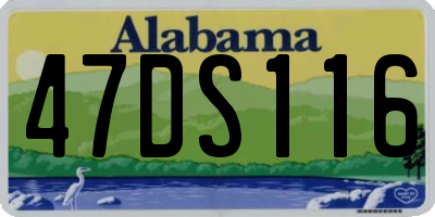 AL license plate 47DS116