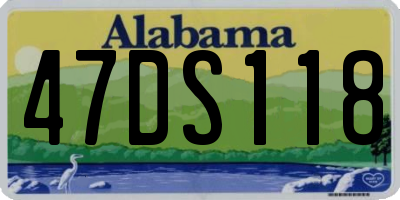 AL license plate 47DS118