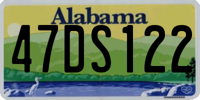 AL license plate 47DS122