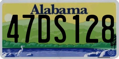 AL license plate 47DS128