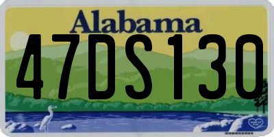 AL license plate 47DS130