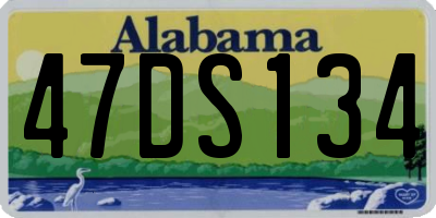 AL license plate 47DS134