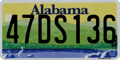 AL license plate 47DS136