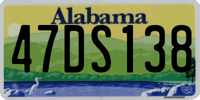 AL license plate 47DS138