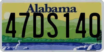 AL license plate 47DS140