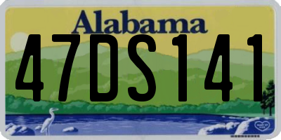 AL license plate 47DS141