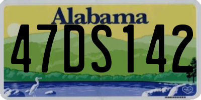 AL license plate 47DS142