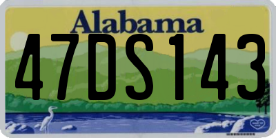 AL license plate 47DS143
