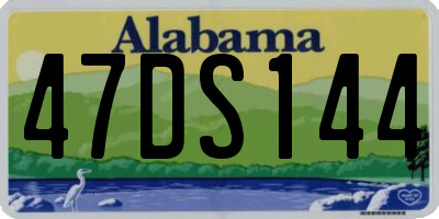 AL license plate 47DS144