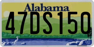 AL license plate 47DS150