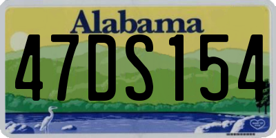 AL license plate 47DS154