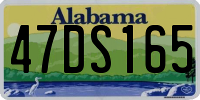 AL license plate 47DS165