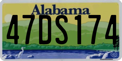 AL license plate 47DS174