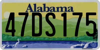 AL license plate 47DS175