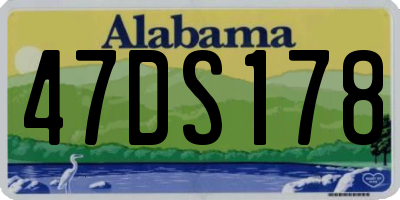 AL license plate 47DS178