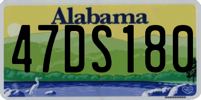 AL license plate 47DS180