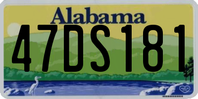 AL license plate 47DS181