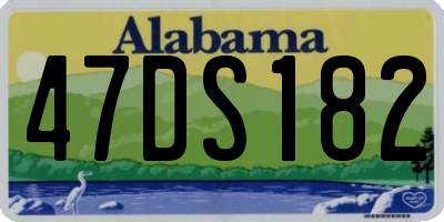 AL license plate 47DS182