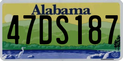 AL license plate 47DS187