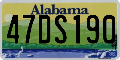 AL license plate 47DS190