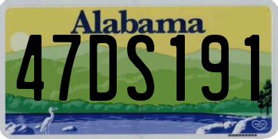 AL license plate 47DS191